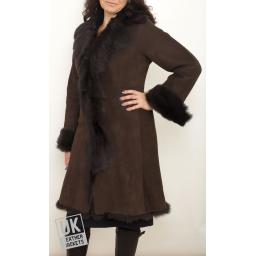 Women's Brown Toscana Coat - Solis - Front 2