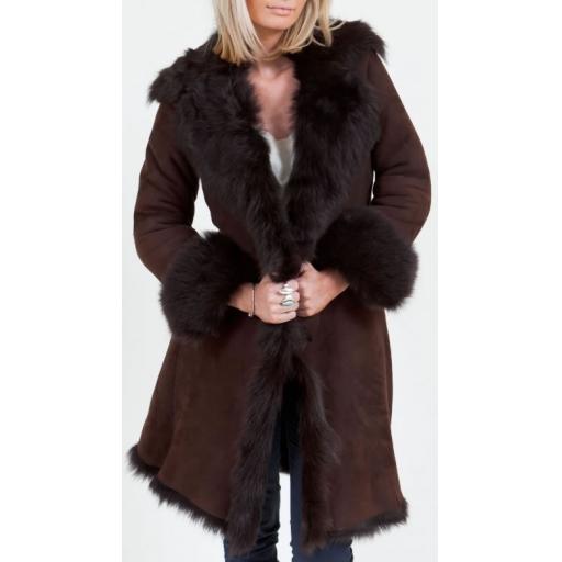 Womens Brown Toscana Coat - Solis