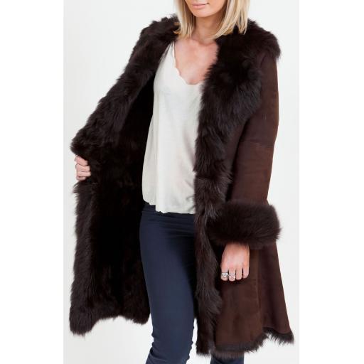 Womens Brown Toscana Coat - Solis