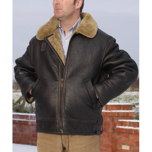 Men's Shearling Sheepskin Flying Jacket - Atlas - Main