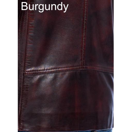 Burgundy Leather Swatch