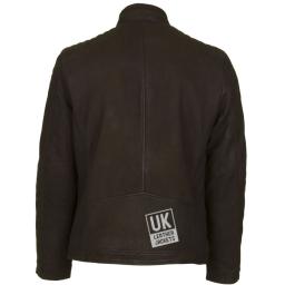 Men's Brown Nubuck Suede Jacket - Helium - Back