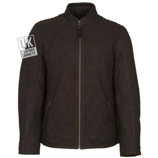 Men's Brown Nubuck Suede Jacket - Helium