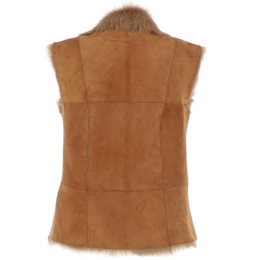 Womens Honey Toscana Sheepskin Gilet - Soft Suede Exterior