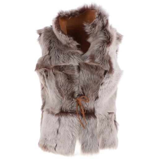 Womens Tan Toscana Sheepskin Gilet - Reversible