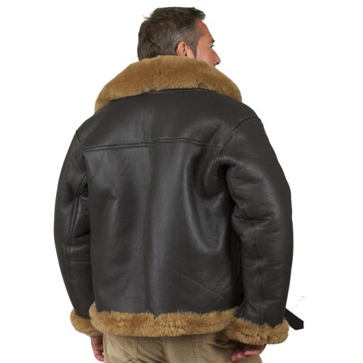 Men's Sheepskin Flying Jacket - WWII Airforce Pilot - Comfort Fit